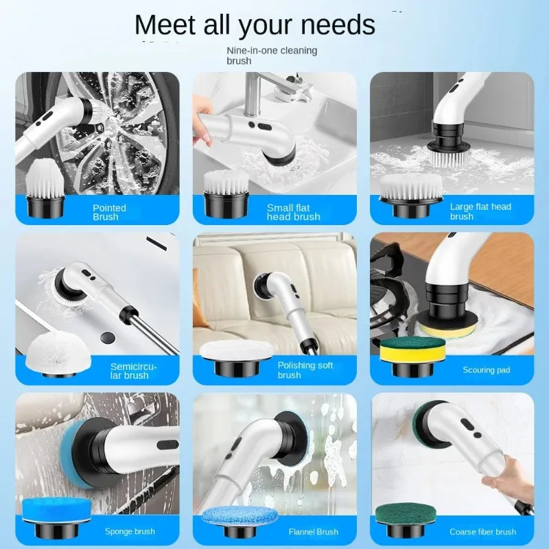 Ultimate 9-in-1 Telescopic Power Scrubber